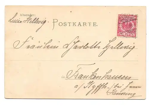 0-4732 BAD FRANKENHAUSEN, Bier- und Obstweinschänke  "Zur Frankenburg", Total-Ansicht, 1899