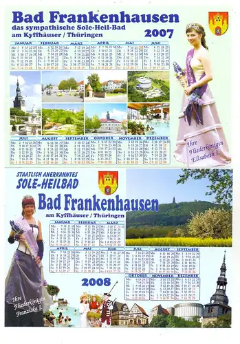 0-4732 BAD FRANKENHAUSEN, Fliederkönigin 2007 & 2008