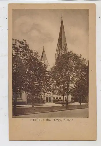 4040 NEUSS, Evangelische Kirche, 1919, belgische Militärpost