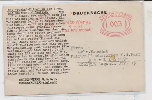 6550 BAD KREUZNACH, Seitz - Werke GmbH, Furka-Filter, 1929, Druckstelle, kl. Einriss