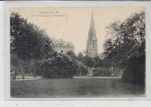 6000 FRANKFURT - BOCKENHEIM, Kurfürstenplatz, Kirche, Grünanlagen