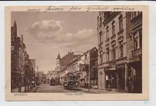 5090 LEVERKUSEN - OPLADEN, Kölner Strasse 1921, Strassenbahnen, Druckstelle