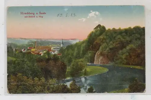 0-6553 HIRSCHBERG a.d. Saale, Gesamtansicht mit Schloß und Hag, 1929