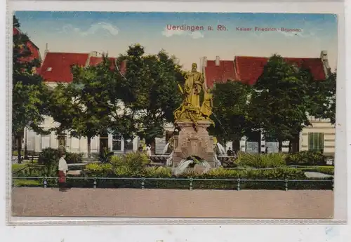 4150 KREFELD - UERDINGEN, Kaiser Friedrich Brunnen, 1922