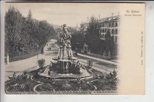 CH 9000 SANKT GALLEN, Broder Brunnen, Dr.Trenkler-Leipzig, frühe Karte - ungeteilte Rückseite