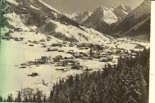 CH 7250 KLOSTERS, Ortsansicht im Schnee, 1960