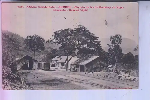 GUINEA - CONAKRY - Chemin de fer / Gare & Depot, 1915 - Bahnhof / Station