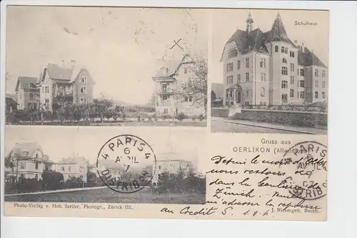 CH 8050 ZÜRICH - OERLIKON, Mehrbildkarte 1907
