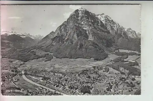CH 8750 GLARUS, Ortsansicht 1958, Bahnpost/Ambulant 10.IV.58 3884 TPO
