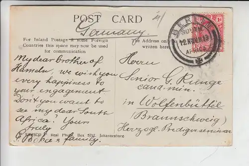 SÜDAFRIKA / South Africa - Boerentreck 1913, postmark BERLIN-South Africa