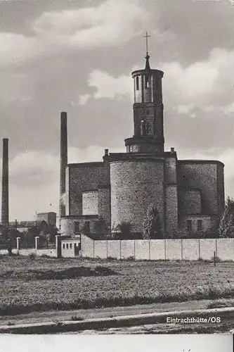 OBER-SCHLESIEN - EINTRACHTSHÜTTE St.Joseph-Kirche, Nachkriegskarte