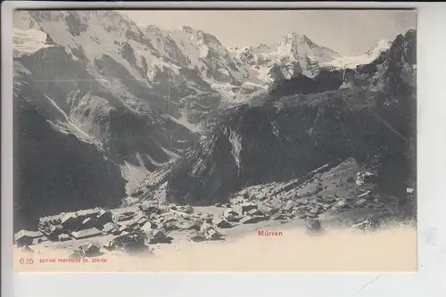 CH 3825 MÜRREN, Ortsansicht, frühe Karte - ungeteilte Rückseite