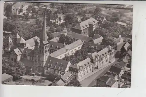 5024 PULHEIM - BRAUWEILER, Luftaufnahme St.Nicolaus-Kirche 1954
