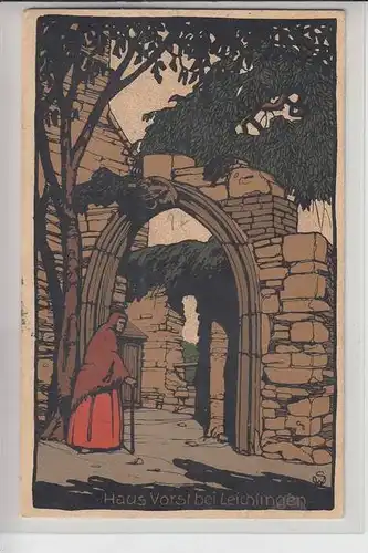 5653 LEICHLINGEN, Haus Vorst, Steindruck 1914, Briefmarke fehlt