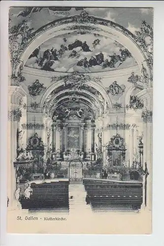 CH 9000 SANKT GALLEN, Klosterkirche, Innenansicht