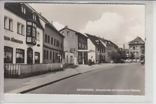 5309 MECKENHEIM, Hauptstrasse mir Restaurant Fäßchen, Tankstelle