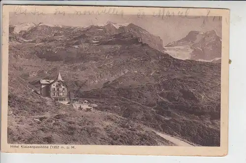 CH 6465 BALM, Hotel Klauserpasshöhe, Briefmarke fehlt