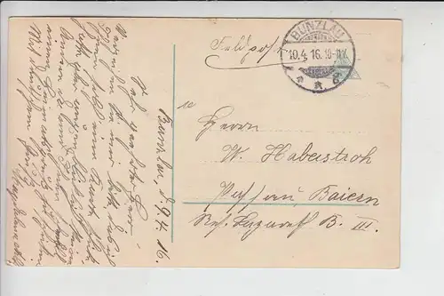 SCHLESIEN - NIEDERSCHLESIEN - BUNZLAU Postgeschichte 1916