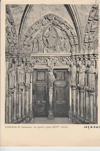 CH 1000 LAUSANNE VD, Cathedrale, Le portail peint 1952