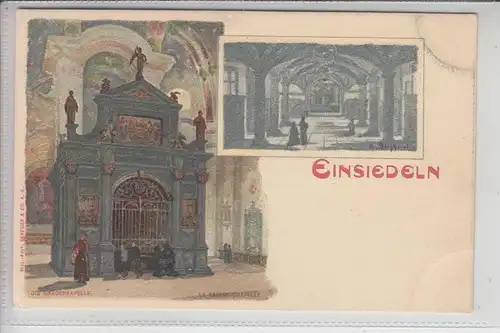 CH 8840 EINSIEDELN, Die Gnadenkapelle - Lithographie, leichte Albumdruckstellen
