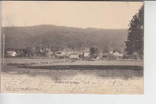 CH 2063 FENIN / Val de Ruz, 1901, Briefmarke fehlt