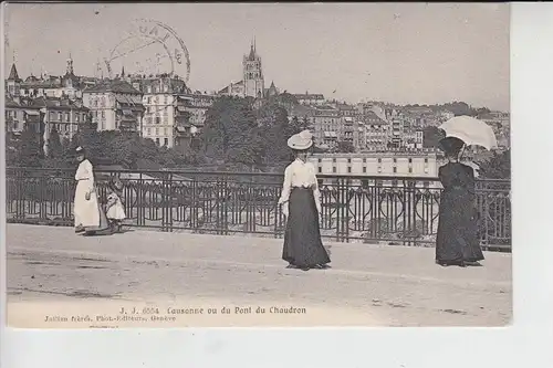 CH 1000 LAUSANNE VD, Lausanne ou du Pont de Chaudron, 1907, Mode, animierte Szene