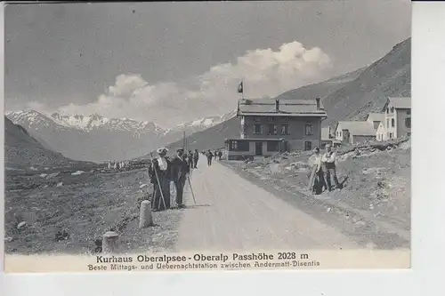 CH 6490 ANDERMATT UR - Kurhaus Oberalpsee - Oberalp Passhöhe, belebte Szene