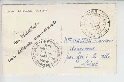 WALLIS & FUTUNA, Yvert & Tellier # 159, FDC 4.8.1958