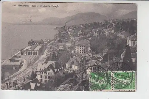 CH 2000 NEUENBURG / NEUCHATEL, Evole et Champ-Bougin 1910 nach Moskau gelaufen