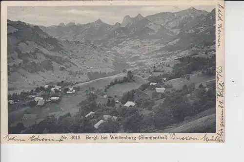 CH 3763 BERGLI bei WEISSENBURG / Simmenthal, 1924, kl. Einriß