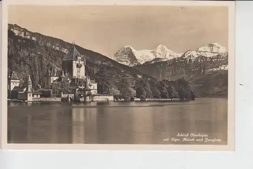 CH 3653 OBERHOFEN, Schloss Oberhofen, Briefmarke fehlt