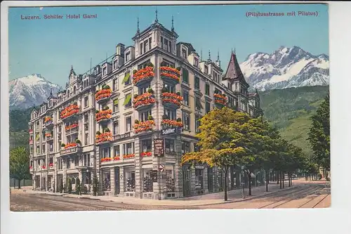 CH 6000 LUZERN LU, Schiller Hotel Garni, Pilatusstrasse mit Pilatus