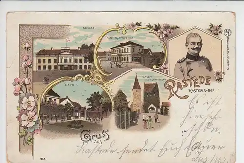 2903 RASTEDE, Lithografie 5-teilig, Schloß, Rasteder Hof..