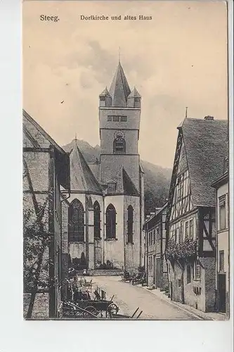 6533 BACHARACH - STEEG, Dorfkirche, Dorfstrasse, Altes Haus