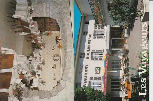 F 01250 SIMANDRE-SUR-SURAN, Hotel "Les Voyageurs" - Klapp-Karte