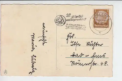 5400 KOBLENZ, POSTGESCHICHTE - 1937 Reichswettkämpfe Berlin