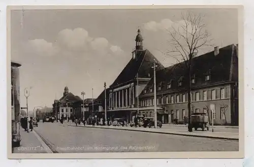 0-8900 GÖRLITZ, Hauptbahnhof, Bahnpostamt, Oldtimer