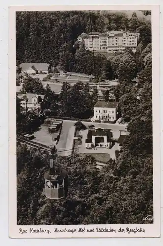 3388 BAD HARZBURG,  Hotel Harzburger Hof, Talstation der Bergbahn, 1953