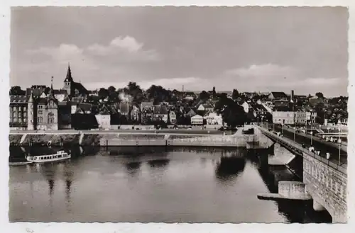 4300 ESSEN - KETTWIG, Blick über die Ruhr, Ruhrbrücke, 1960