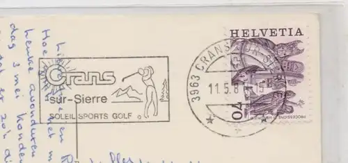 SPORT - GOLF, Werbe-Stempel Crans sur Sierre, 1981