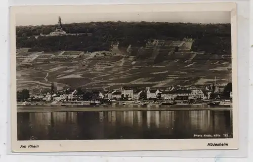 6220 RÜDESHEIM, Blick über den Rhein, 1942, Verlag Kratz # 787