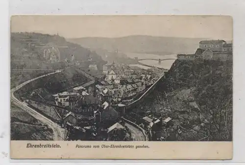 5400 KOBLENZ - EHRENBREITSTEIN, Blick von Ober-Ehrenbreitstein, 1908