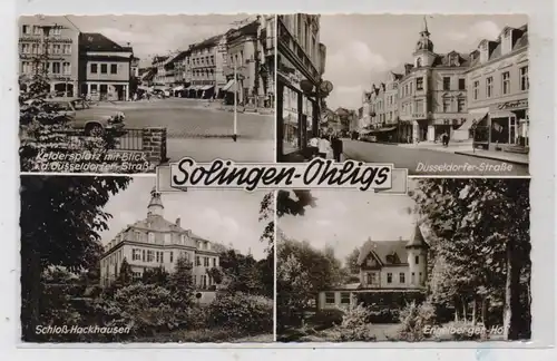 5650 SOLINGEN - OHLIGS, Kelderplatz, Düseldorfer Strasse, Engelberger Hof, Schloß Hackhausen, 1963