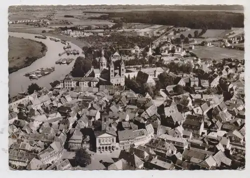 6453 SELIGENSTADT, Luftaufnahme, 1958, min. Eckknick