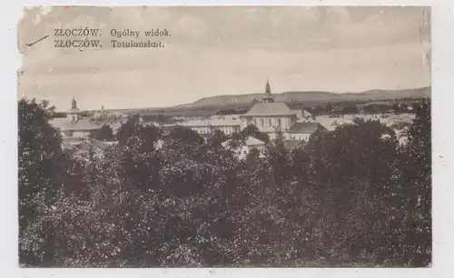 UKRAINE - SOLOTSCHIW / ZLOCZOW, Gesamransicht 1917, deutsche Feldpost, Eckmangel