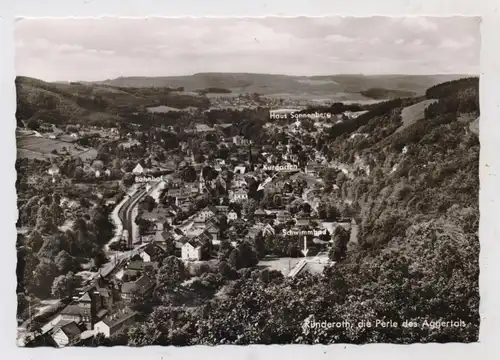 5250 ENGELSKIRCHEN - RÜNDEROTH, Blick auf den Ort mit Bahnhof, 1967