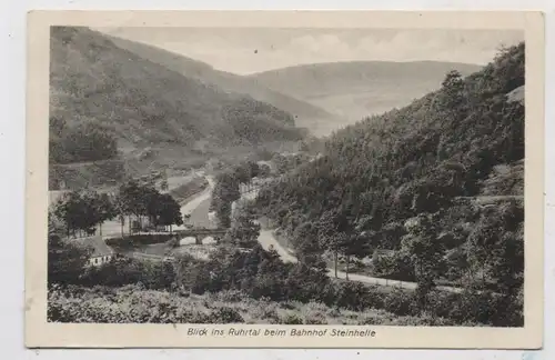 5787 OLSBERG - STEINHELLE, Kleinbahn - Bahnhof Steinhelle, 1923, Bahnpoststempel nicht lesbar