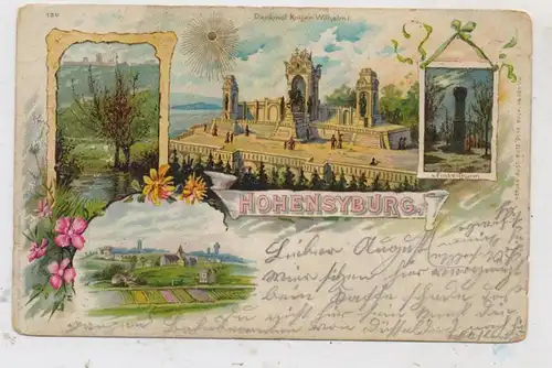 4600 DORTMUND - SYBURG, Lithographie 1899,  Hohensyburg, 4 Ansichten