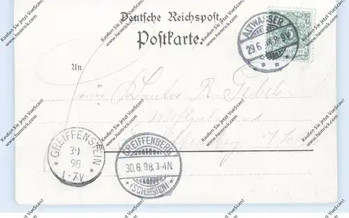 NIEDER - SCHLESIEN - WALDENBURG / WALBRZYCH, Lithographie 1898, Charlottenbrunn, Fürstensten, Wilhelmshöhe, Glück auf