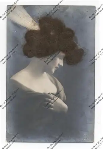 ECHTHAAR - KARTE, Real Hair, Vrais Cheveux, 1921